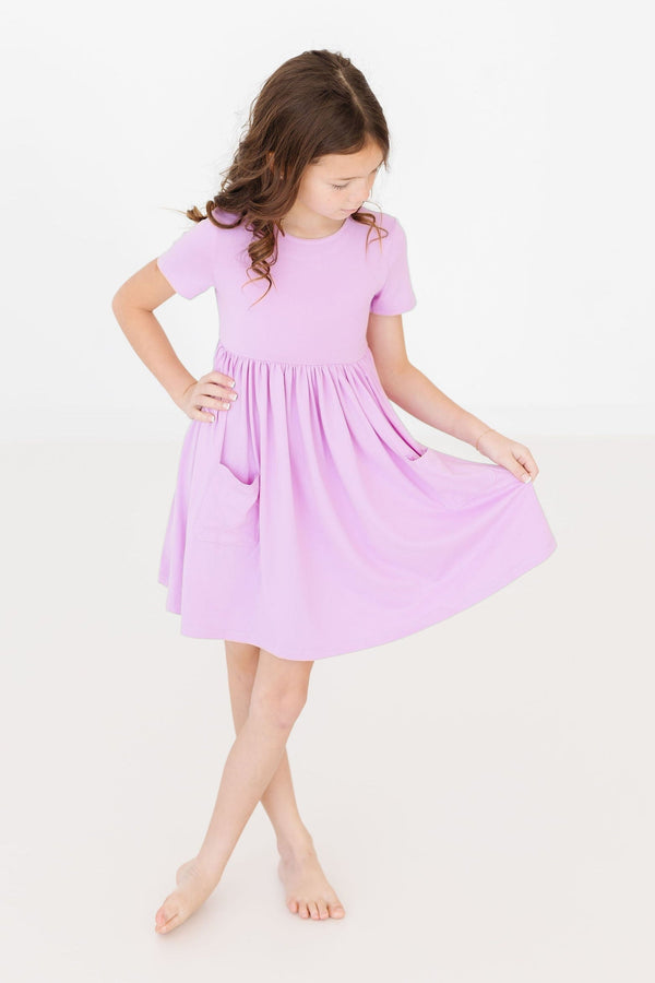 bright-lilac-s-s-pocket-twirl-dress Mila & Rose at Sophia's Style-Bright Lilac S/S Pocket Twirl Dress-6-12M-Twirl Pocket Dress S/S-1